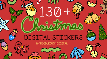 Red-nosed Christmas stickers