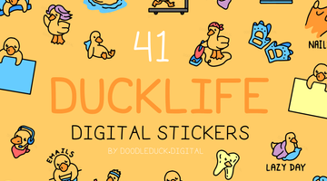 Daily planner digital duck stickers