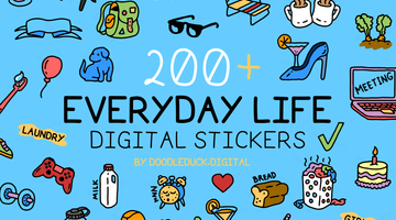 Daily planner everyday life digital stickers