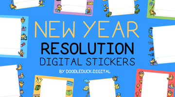 New Year Resolution Notepads for Digital Planners
